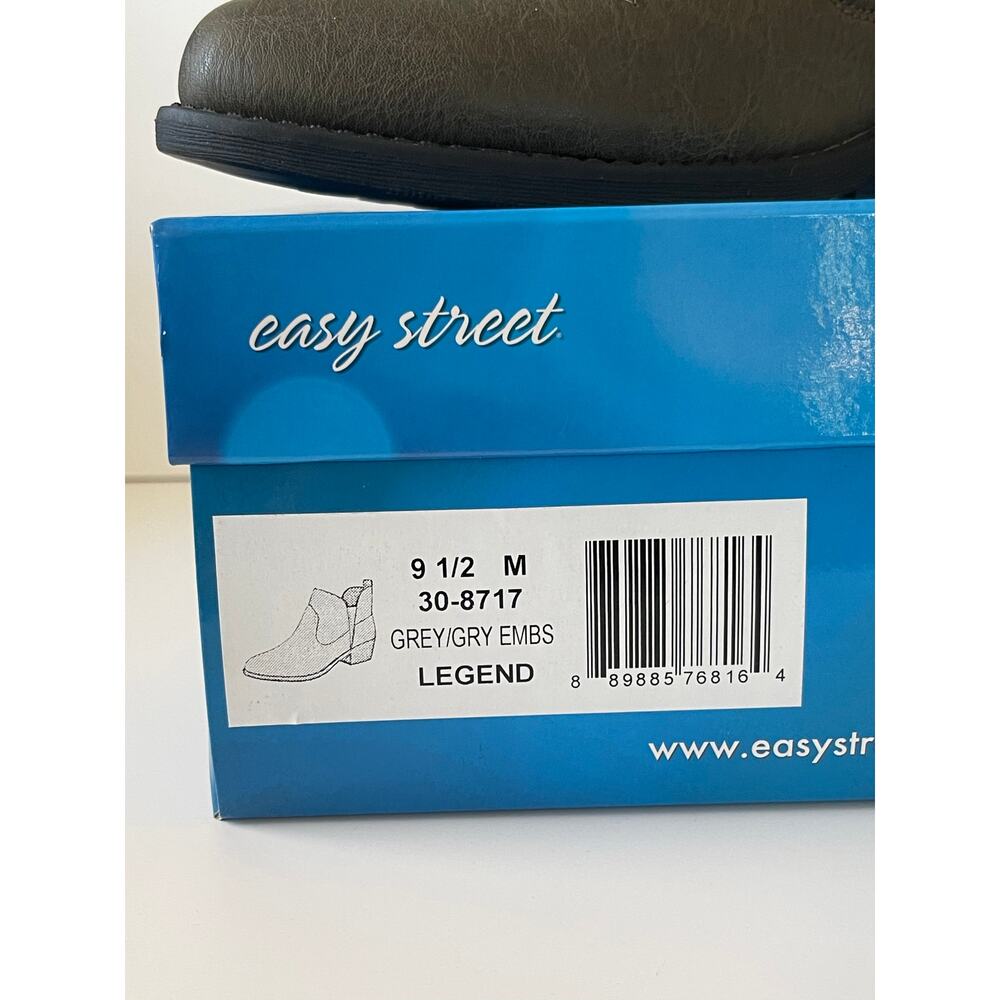 NIB Easy Street Legend Women's Ankle Boots Grey Size 9.5 M - Picture 11 of 11